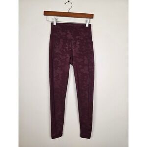 Sweaty Betty Super Sculpt Full Length Leggings Burgundy Floral XS Pockets